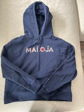 Maloja Navy Logo Pullover Hoodie